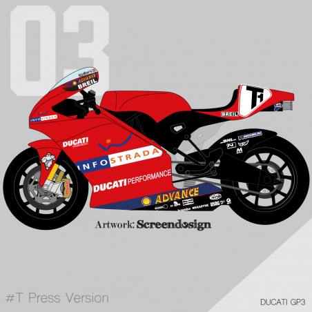 DUCATI GP3 Factory Press Version Decals