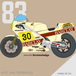 1983 Honda RS 500 "BARCLAY" Jack Middelburg