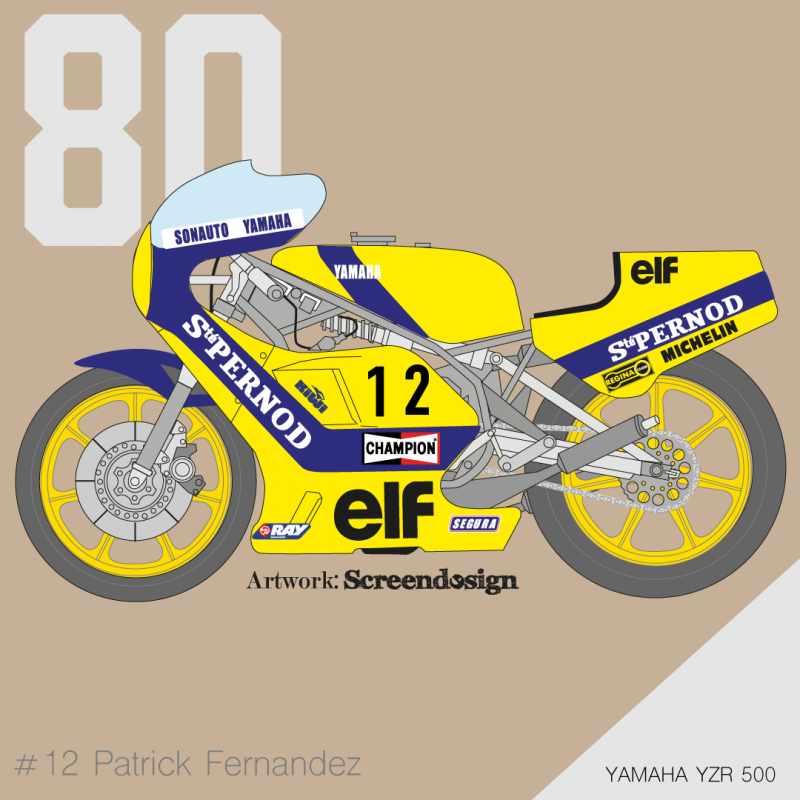 1980 Yamaha YZR 500 - Patrick Fernandez "PERNOD"